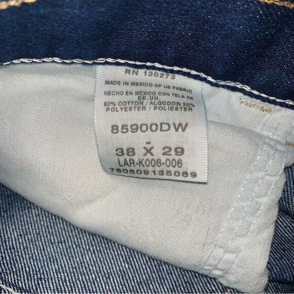 WRANGLER Jean Men's 38x29 Pants FIVE STAR PREMIUM STRETCH DARK WASH Straight Leg - Picture 4 of 7